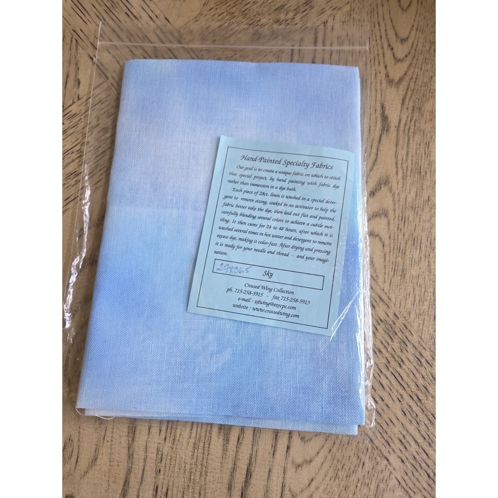 Crossed Wing Collection New Cross Stitch Hand Painted Specialty Fabric Linen Sky